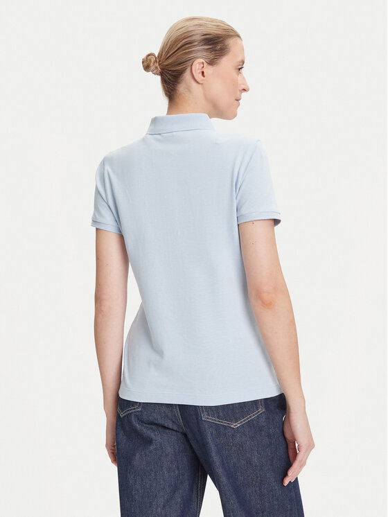 Gant Gant Тениска с яка и копчета Sheild 4200870 Светлосиньо Slim Fit