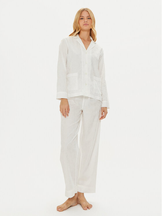LAUREN RALPH LAUREN Pyžamo 2 Pc Garment ILN92366 Écru Regular Fit
