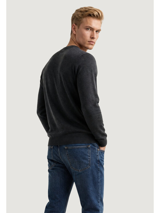 Armani Exchange Armani Exchange Sweter 8NZM3A ZM8AZ Szary Casual Fit