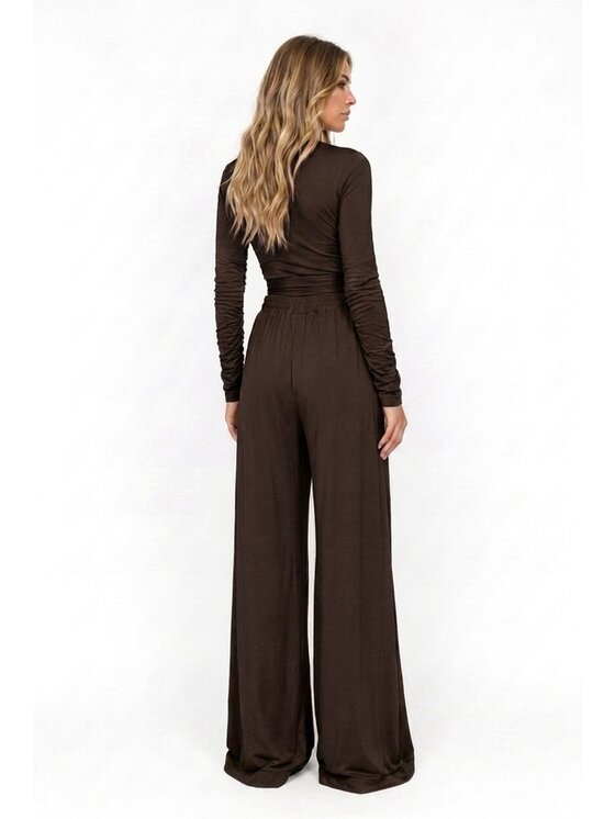 MissDenim MissDenim Kuloty Cullot Pants Brązowy ciemny Loose Fit