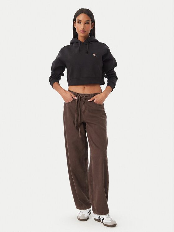 Dickies Dickies Μπλούζα Oakport DK0A4XJTBLK Μαύρο Cropped Fit