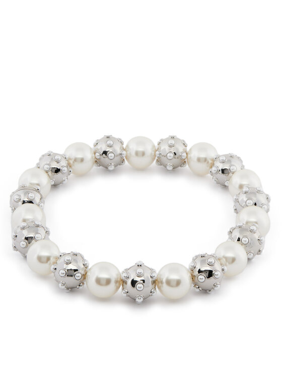 Marc Jacobs Marc Jacobs Collana Pearl Dot Statement Neklace 2R3JNC001J52 Argento