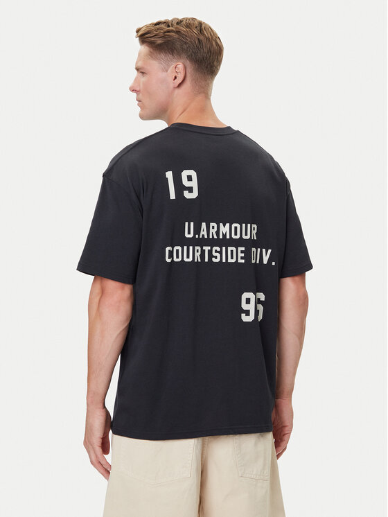 Under Armour Under Armour Футболка Hoops Courtside 6003686 Чорний Oversize