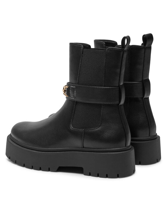 TWINSET TWINSET Kotníková obuv s elastickým prvkem 242TCP064 Černá
