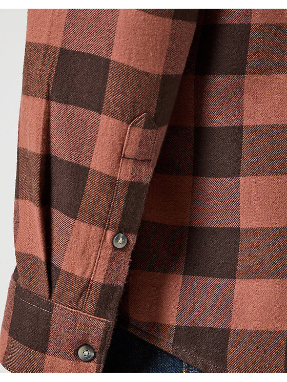 Wrangler Wrangler Camicia 1PKT SHIRT Rosso Regular Fit