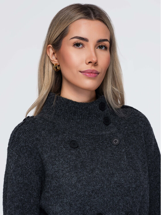 Ombre Ombre Kardigan OW-SW-E0018 Šedá Regular Fit