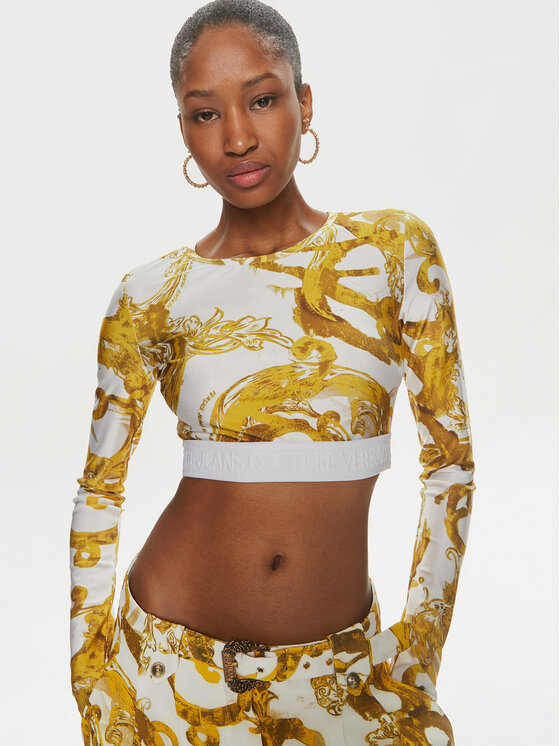 Versace Jeans Couture Versace Jeans Couture Majica 76HAH218 Bijela Slim Fit