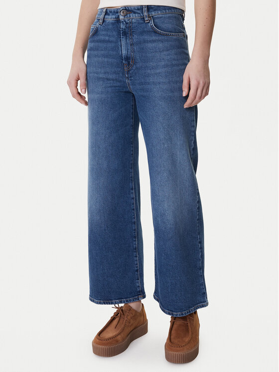 Weekend Max Mara Weekend Max Mara Jeansy Pulvino 2615181061 Tmavomodrá Wide Leg