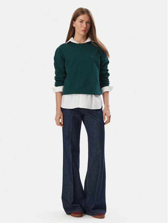 Tommy Jeans Tommy Jeans Πουλόβερ Essential DW0DW23360 Σκούρο πράσινο Regular Fit