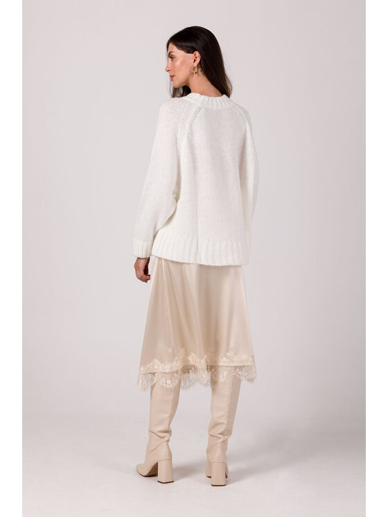 BeWear BeWear Sveter BK105 Biela Comfortable Fit