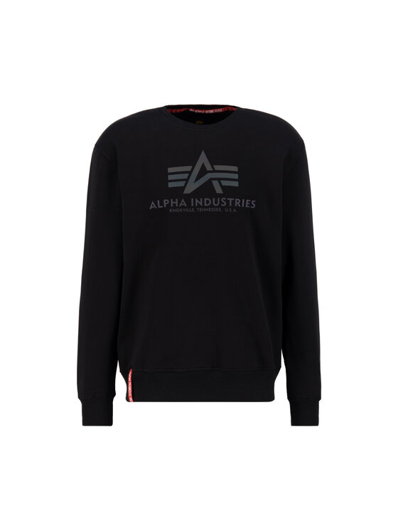 Alpha Industries Alpha Industries Bluza Basic Rainbow Reflective Print Sweatshirt Czarny Regular Fit