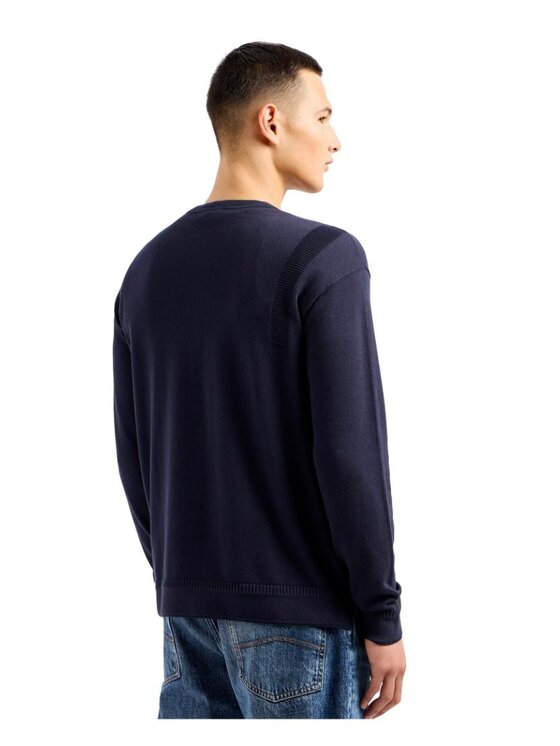 Armani Exchange Armani Exchange Svetr MAGLIA GIROCOLLO Tmavomodrá Regular Fit