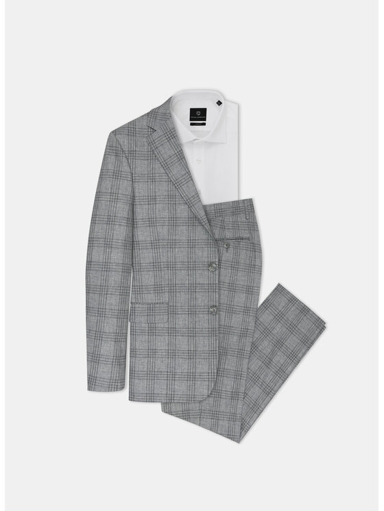Pako Lorente Pako Lorente Spodnie garniturowe P21WF-6G-070 Szary Slim Fit