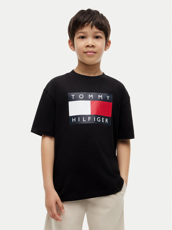 Tommy Hilfiger Tricou Heritage KB0KB10340 Negru Regular Fit