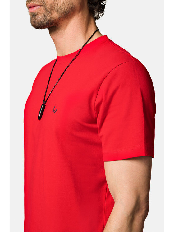 Lancerto Lancerto T-Shirt Linus TS073123000025 Czerwony Regular Fit