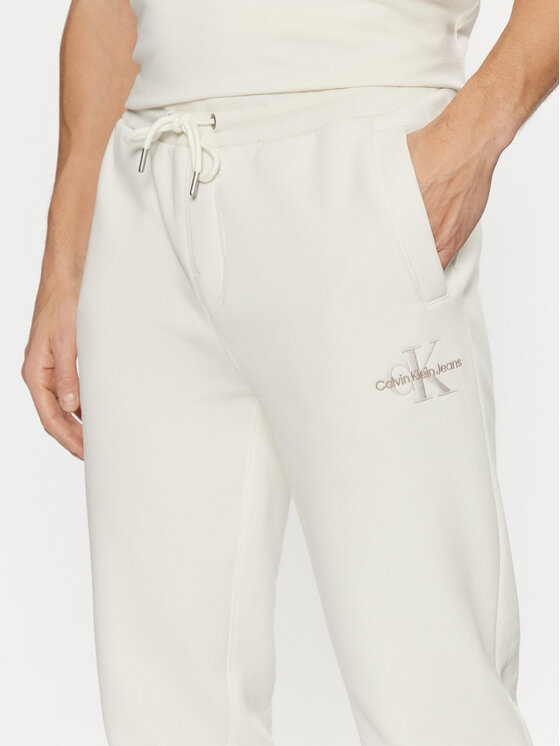 Calvin Klein Jeans Calvin Klein Jeans Melegítő alsó Monologo Hwk Pant J30J325658 Ekru Regular Fit