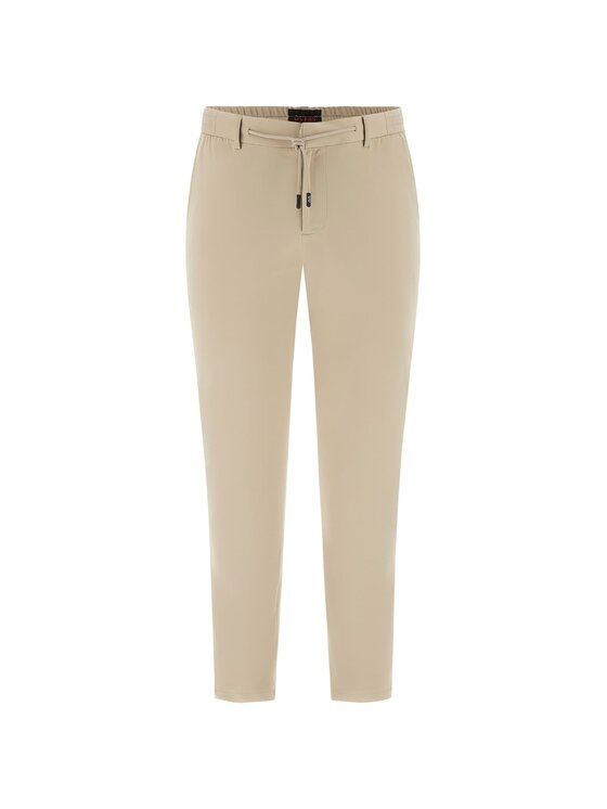 Guess Guess Spodnie materiałowe 180429 Beżowy Regular Fit