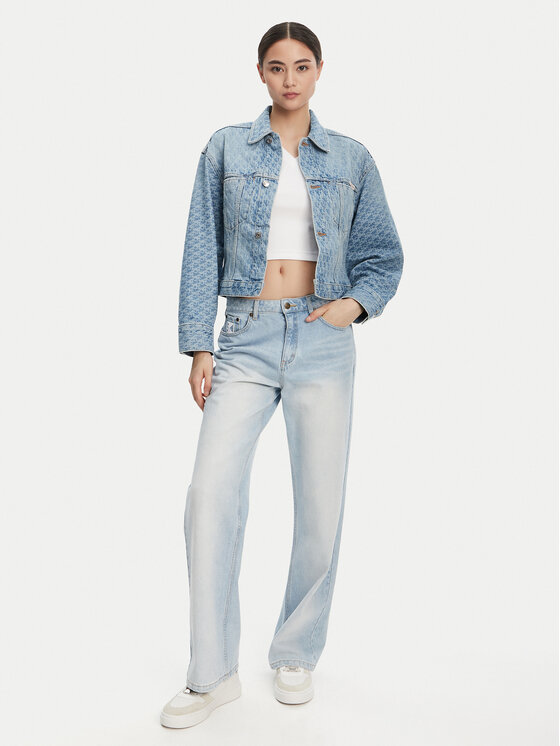 Calvin Klein Jeans Calvin Klein Jeans Jeansová bunda LV047C782G Modrá Oversize