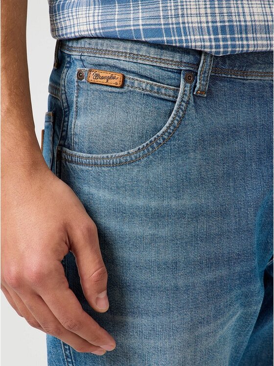 Wrangler Wrangler Pantaloncini di jeans TEXAS SHORTS Blu Straight Fit