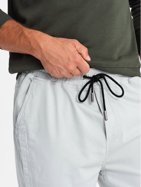 Ombre Ombre Joggery OM-PAJO-0202 Szary Regular Fit