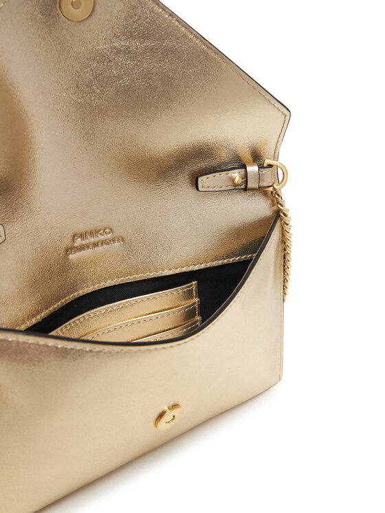 PINKO PINKO Torbica Flat Purse Mini AI 25-26 PCPL 105347 A2O9 Zlatna