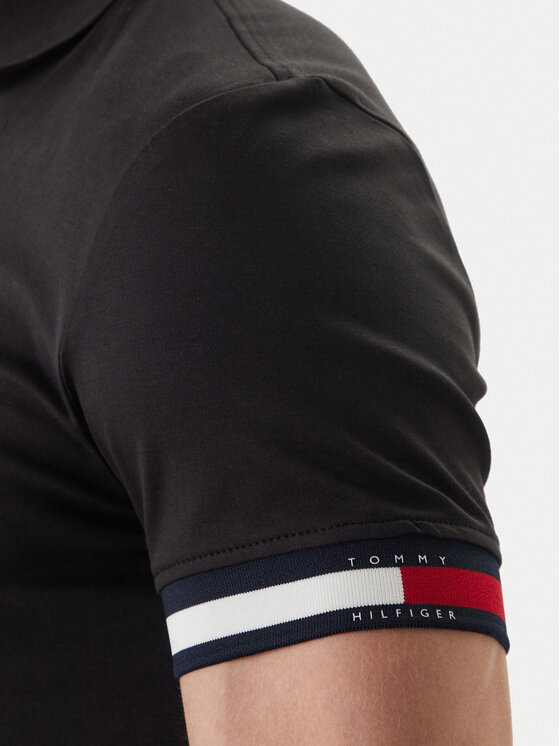 Tommy Hilfiger Tommy Hilfiger Polokošeľa MW0MW42743 Čierna Slim Fit