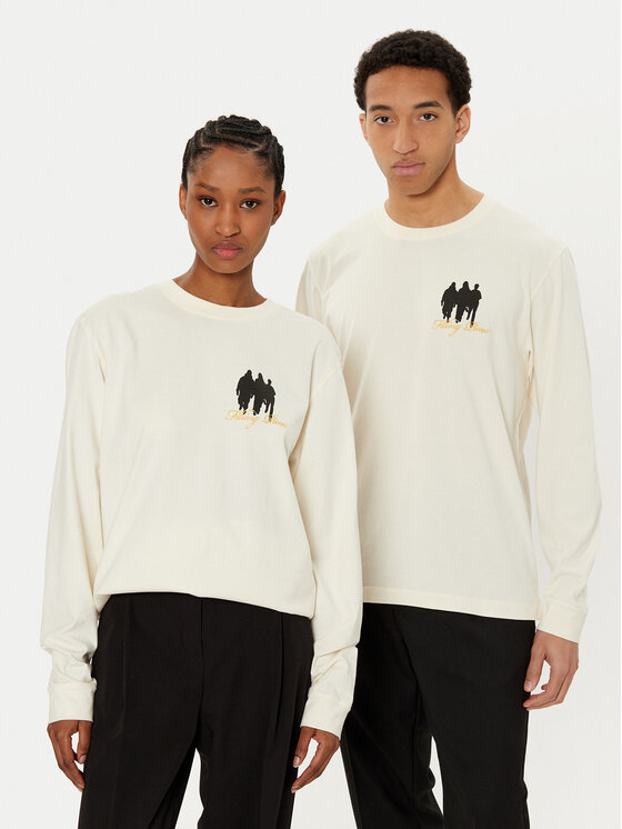 Filling Pieces Filling Pieces Hosszú ujjú Unisex United by Generations 8049987 Ekru Regular Fit