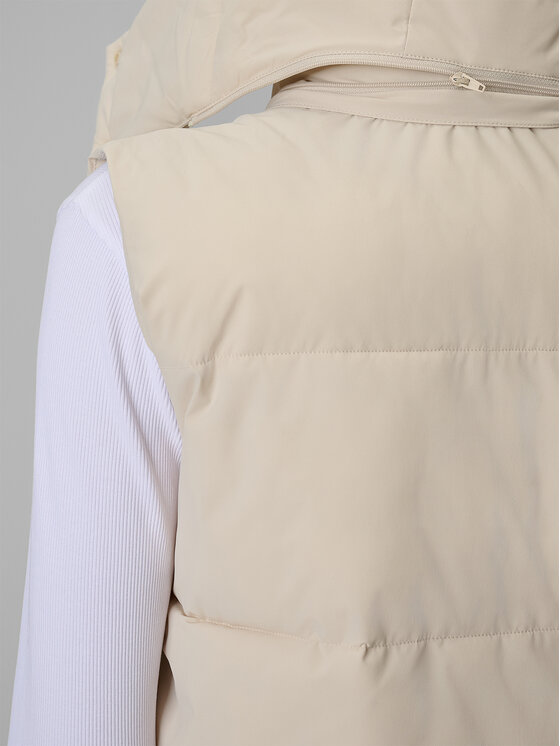 4F 4F Bezrękawnik ESSENTIAL 3 Beżowy Loose Fit