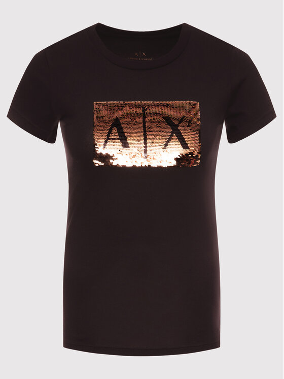 Armani Exchange Armani Exchange Marškinėliai 8NYTDL YJ73Z 6231 Juoda Slim Fit