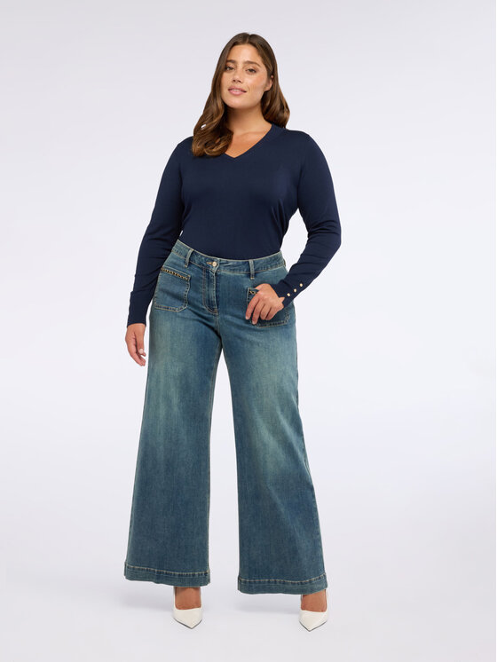 Fiorella Rubino Fiorella Rubino Jeansy P427T005037N024 Niebieski Flare Fit