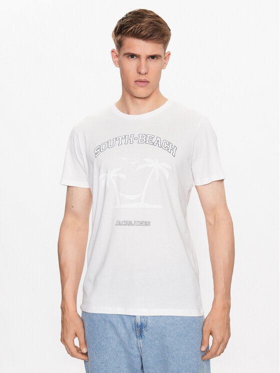 Jack&Jones Jack&Jones Tricou Summer 12222921 Alb Regular Fit