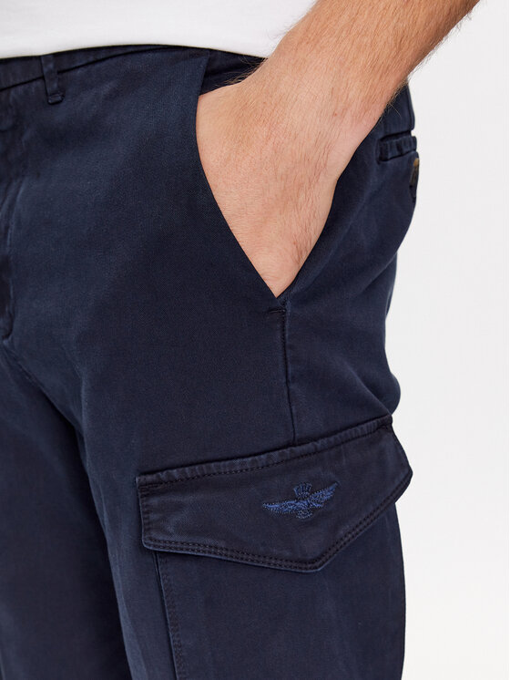 Aeronautica Militare Aeronautica Militare Stoffhose 232PA1545CT3143 Dunkelblau Regular Fit