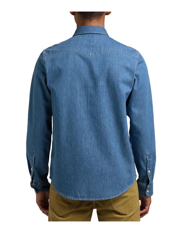 Lee Lee Koszula jeansowa L69HKXLR Niebieski Regular Fit