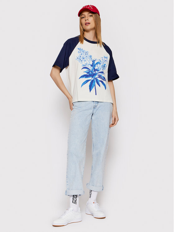 T-shirt Unisex College Bloom Blu scuro Regular Fit...