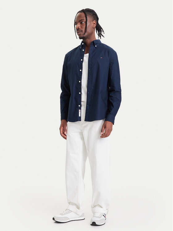 Tommy Jeans Tommy Jeans Marškiniai Oxford DM0DM23711 Tamsiai mėlyna Regular Fit