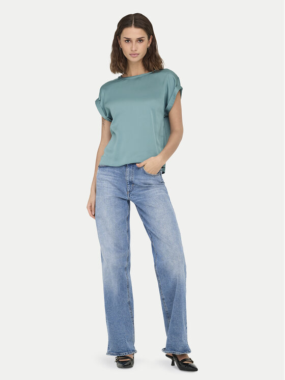 ONLY ONLY Bluzka Lieke 15303413 Zielony Regular Fit