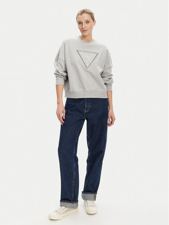 Guess Guess Mikina W5YQ04 KC8I0 Šedá Regular Fit