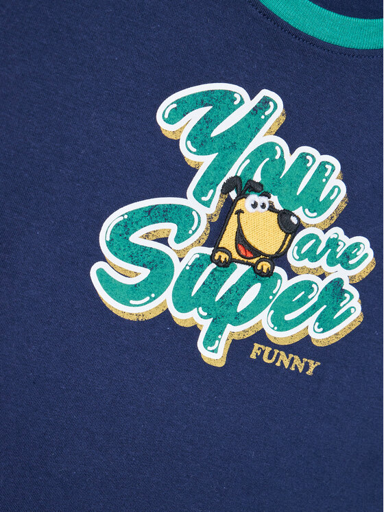 United Colors Of Benetton United Colors Of Benetton T-shirt 3096G108K Tamnoplava Regular Fit