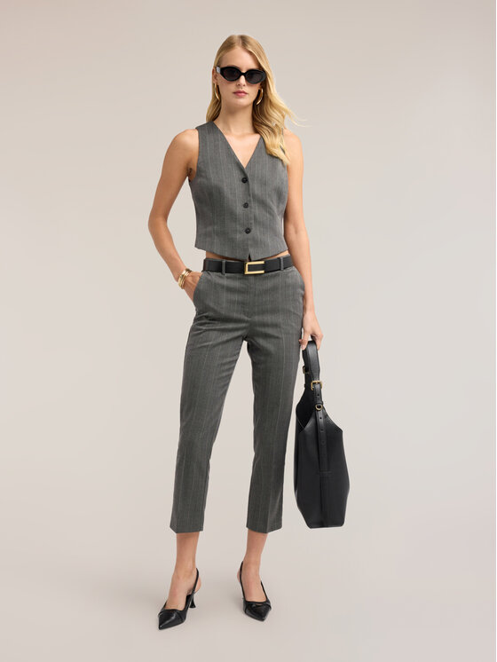Motivi Motivi Spodnie materiałowe P04JQ004810N0S3 Szary Slim Fit