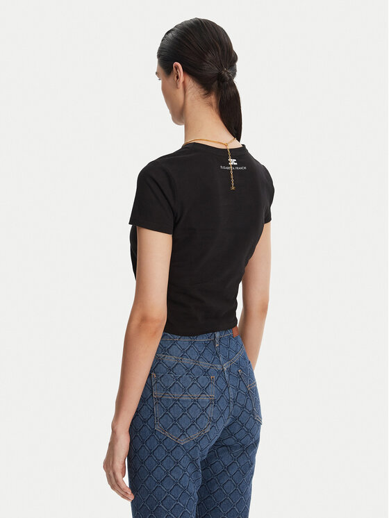 Elisabetta Franchi Elisabetta Franchi T-Shirt MA-006-51E2 Czarny Regular Fit