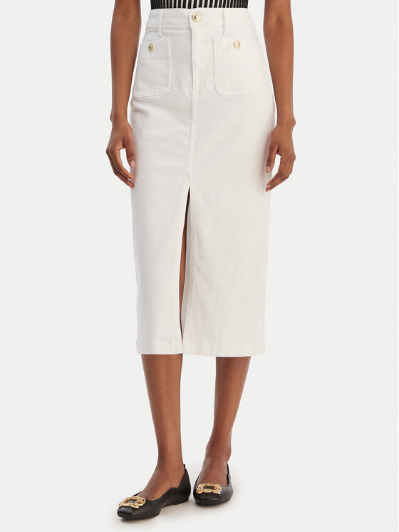 Liu Jo Liu Jo Gonna di jeans UA6259 D0275 Bianco Regular Fit