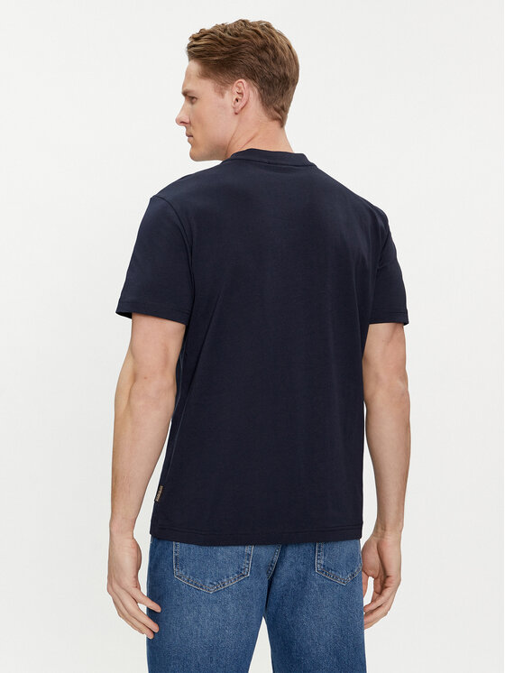 Napapijri Napapijri T-shirt Iaato NP0A4HFZ Tamnoplava Regular Fit