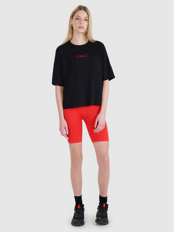 4F 4F T-Shirt 4FRSS25TTSHF2873-20S Czarny Oversize