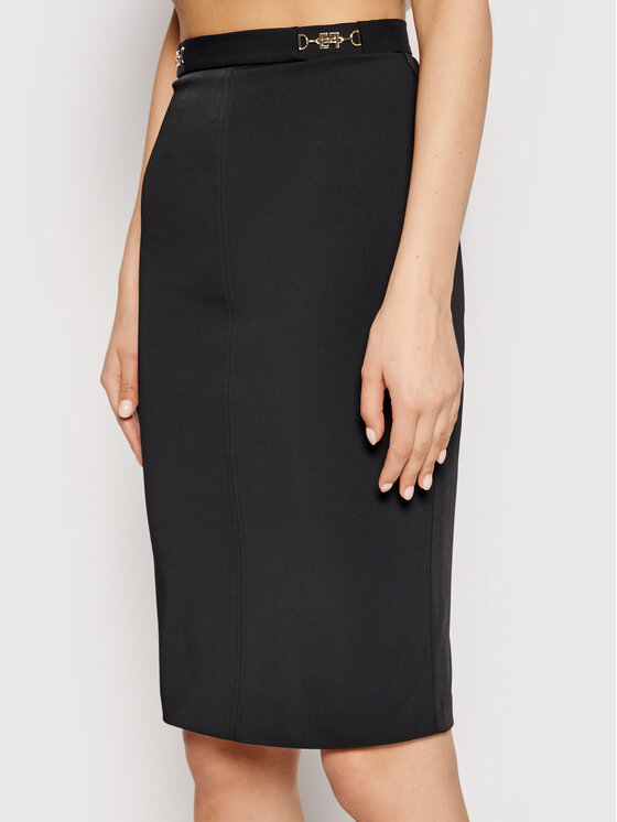 Elisabetta Franchi Elisabetta Franchi Puzdrová sukňa GO-458-11E2-V240 Čierna Slim Fit