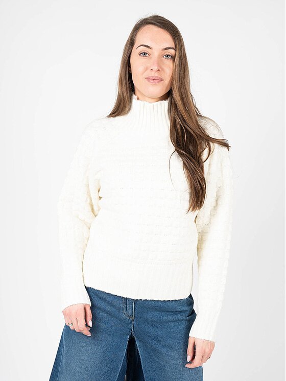 Silvian Heach Silvian Heach Maglione CVA22003LU Écru Oversize