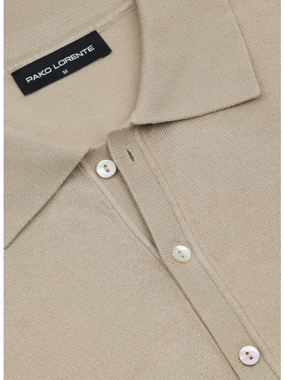 Pako Lorente Pako Lorente Polo P26SF-TX-005 Beżowy Classic Fit