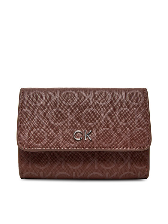 Calvin Klein Majhna ženska Denarnica Ck Daily Sm Trifold_Mono K60K612684 Bordo Rdeča