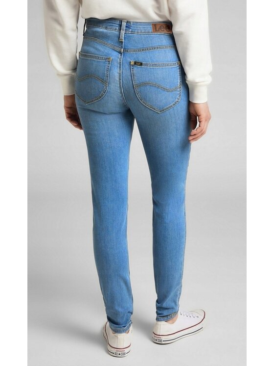 Lee Lee Jeansy Scarlett High Niebieski Skinny Fit