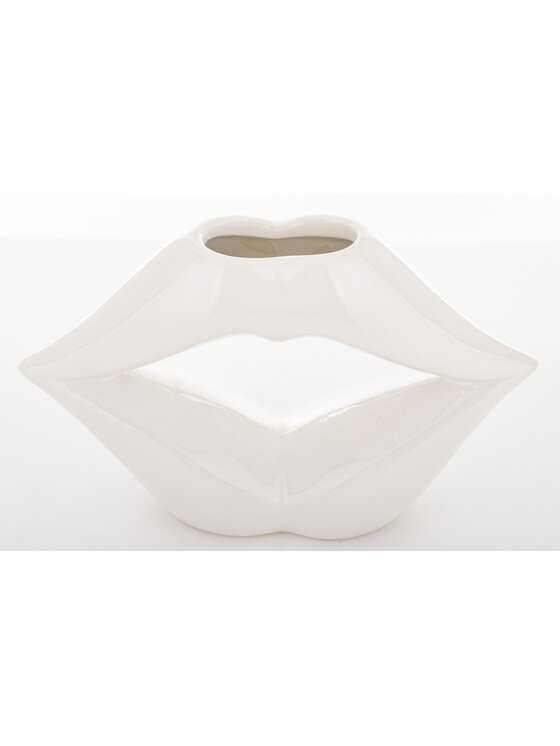 MIAhome MIAhome Wazon ceramiczny 13x20x6,5 cm USTA Biały