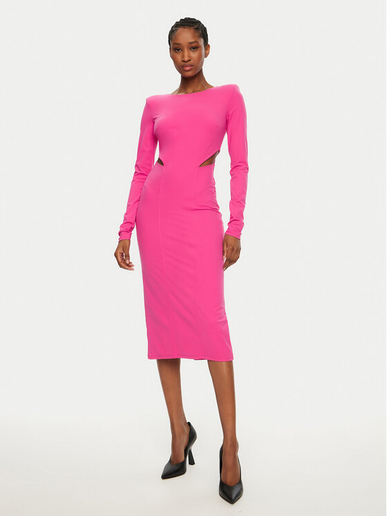 Patrizia Pepe Koktejlové šaty 8A1454/J129-R846 Ružová Slim Fit